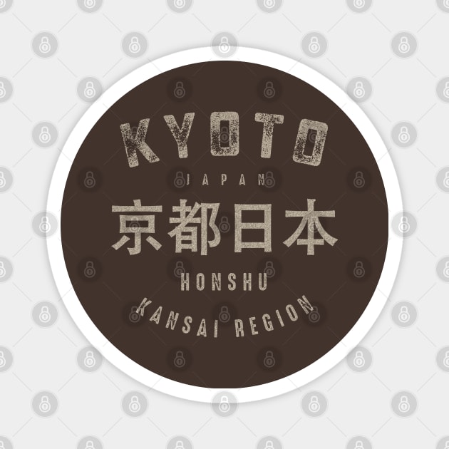 Retro Kyoto City Japan Magnet by antopixel